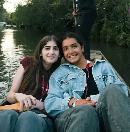 Oxford Students Punting in River Cherwell